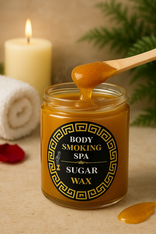 Jar of All Natural Organic Sugar Wax with label